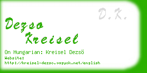 dezso kreisel business card
