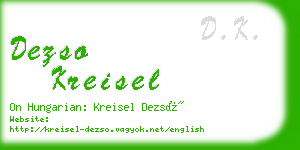 dezso kreisel business card